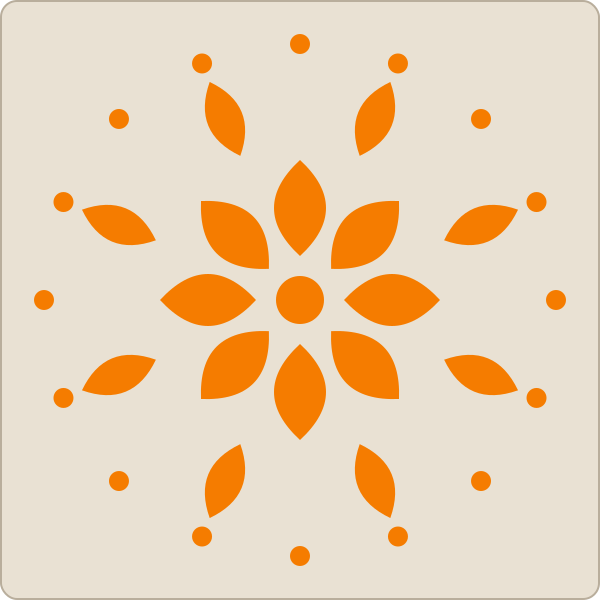 Lotus kolam stencil design preview